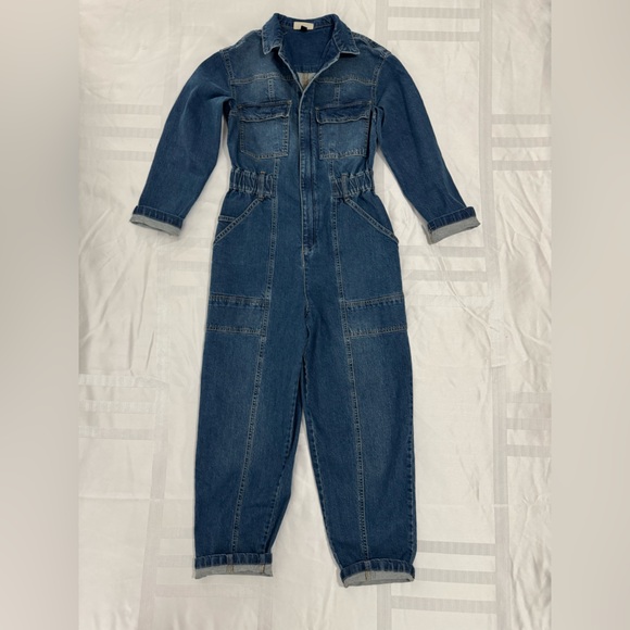 Pants - Dark Blue Denim Jumpsuit